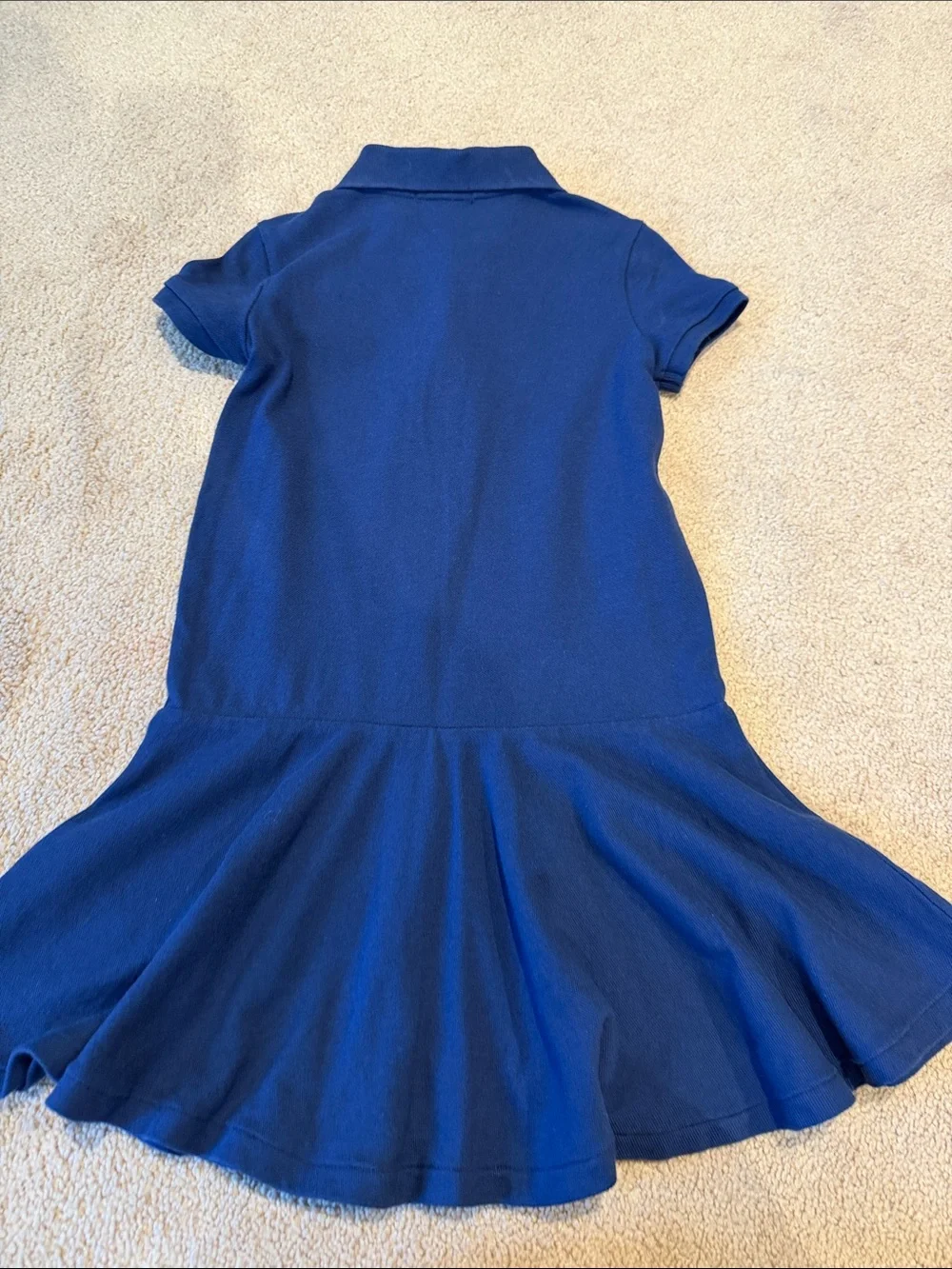 Ralph Lauren Navy Girls Polo Dress with Embroidered Pony